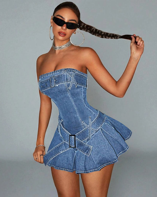Robe en Jean Corset