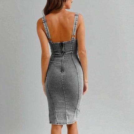 Robe en Jean Grise