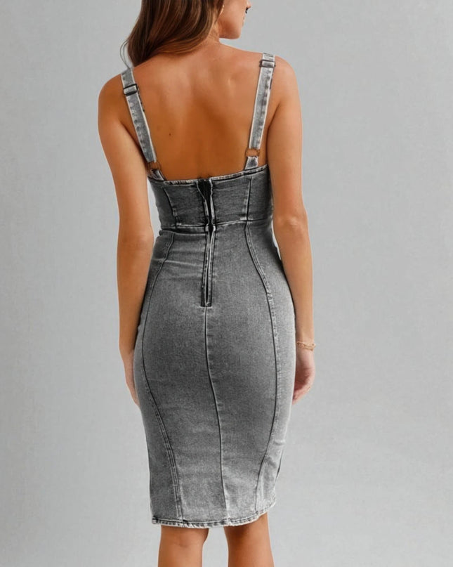 Robe en Jean Grise