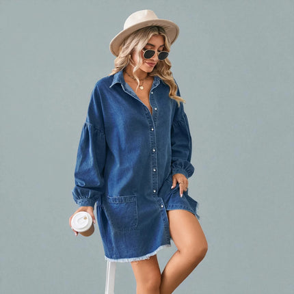 Robe Chemise Courte en Jean