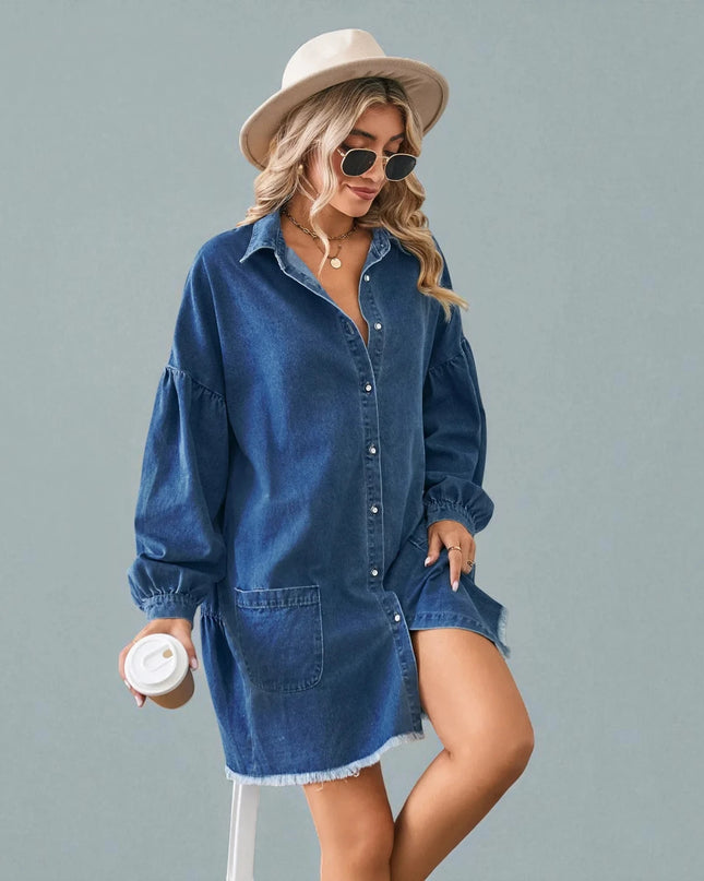 Robe Chemise Courte en Jean