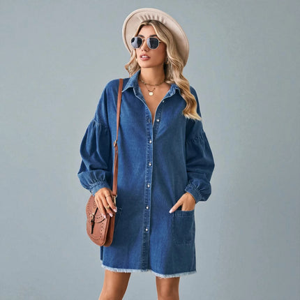 Robe Chemise Courte en Jean