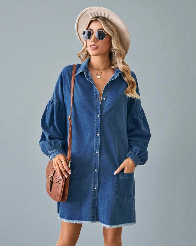 Robe Chemise Courte en Jean