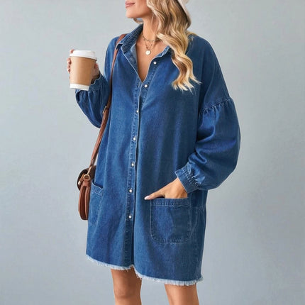 Robe Chemise Courte en Jean