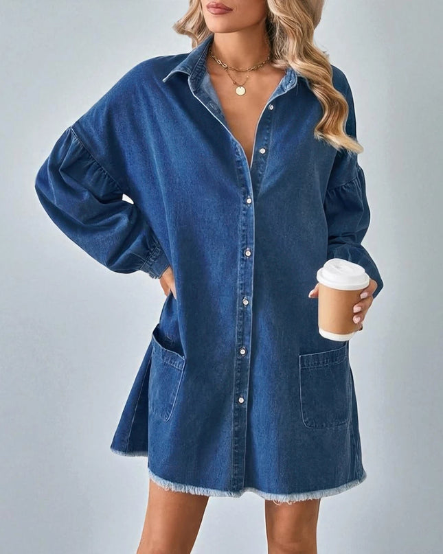 Robe Chemise Courte en Jean