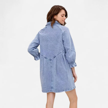 Robe chemise denim femme