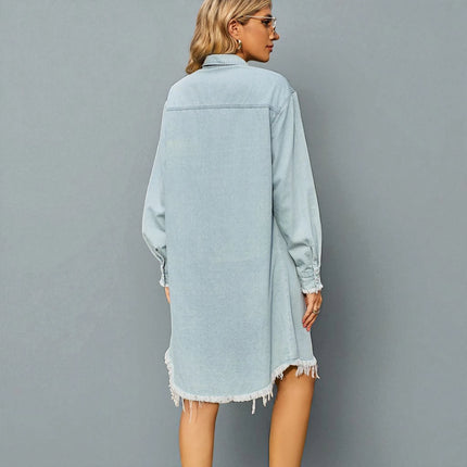 Robe Chemise en Jean Mi-Longue