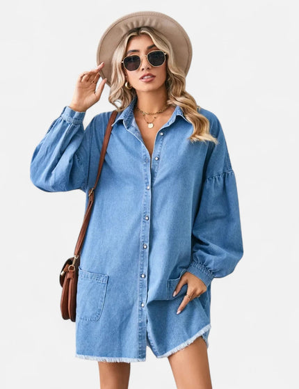 Robe chemise en jean oversize