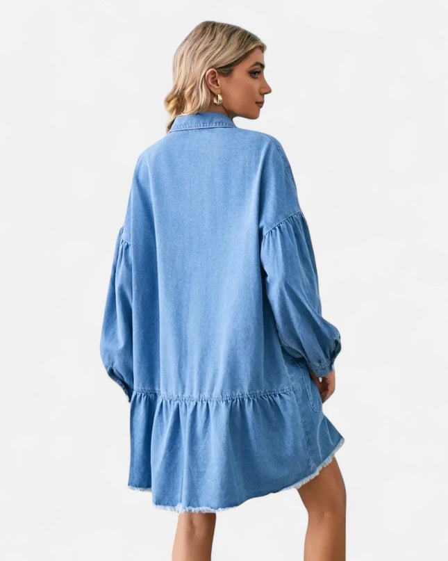 Robe chemise en jean oversize
