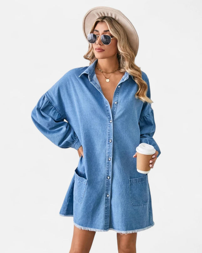 Robe chemise en jean oversize