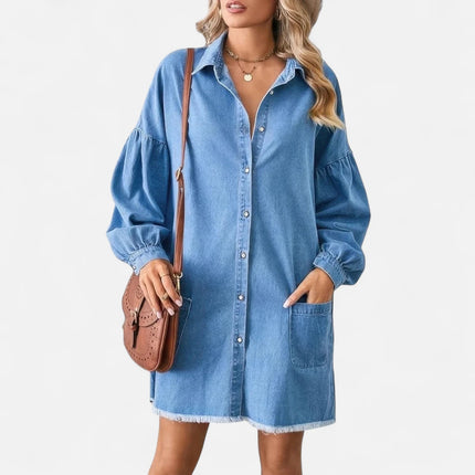 Robe chemise en jean oversize