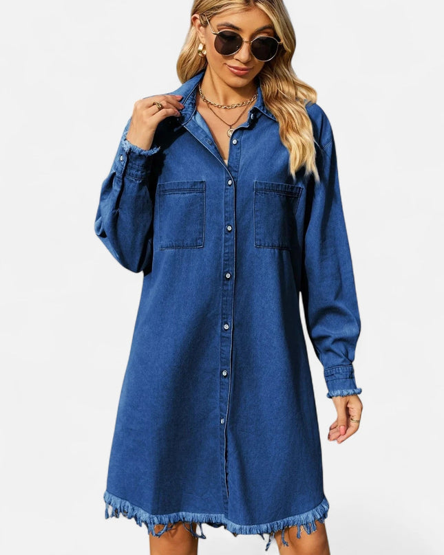Robe chemisier en jean