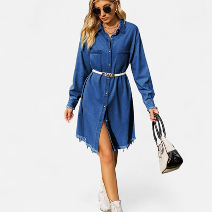 Robe chemisier en jean