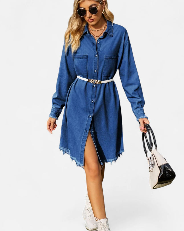 Robe chemisier en jean