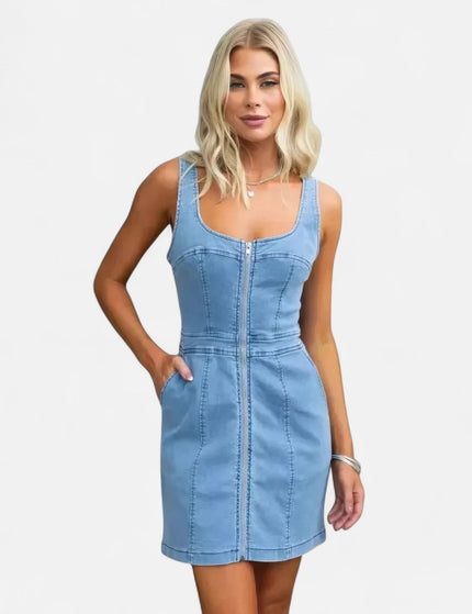 Robe en jean ajustée