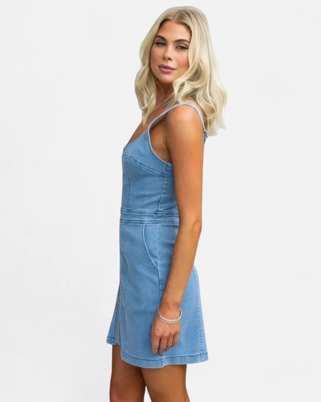 Robe en jean ajustée