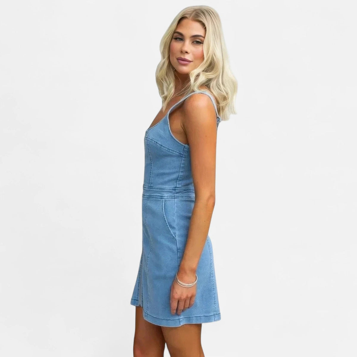Robe en jean ajustée