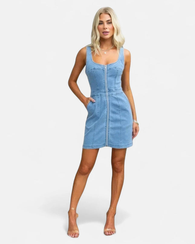 Robe en jean ajustée