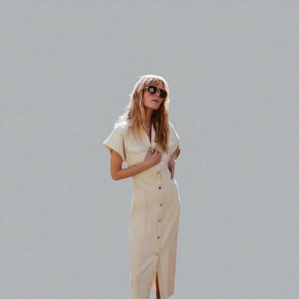 Robe en Jean Beige