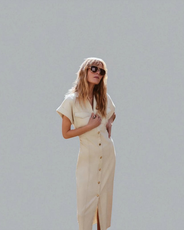 Robe en Jean Beige