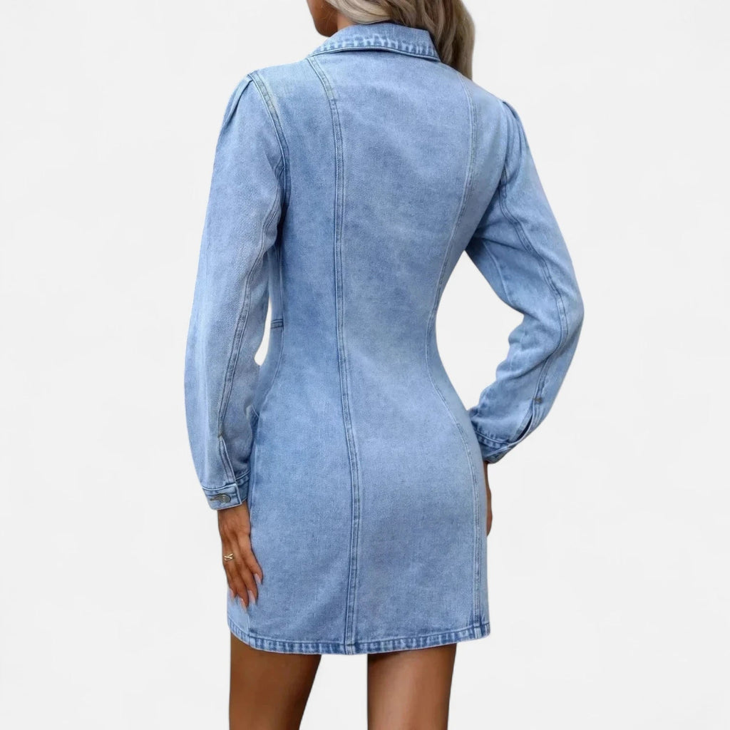 Robe en jean bleu clair