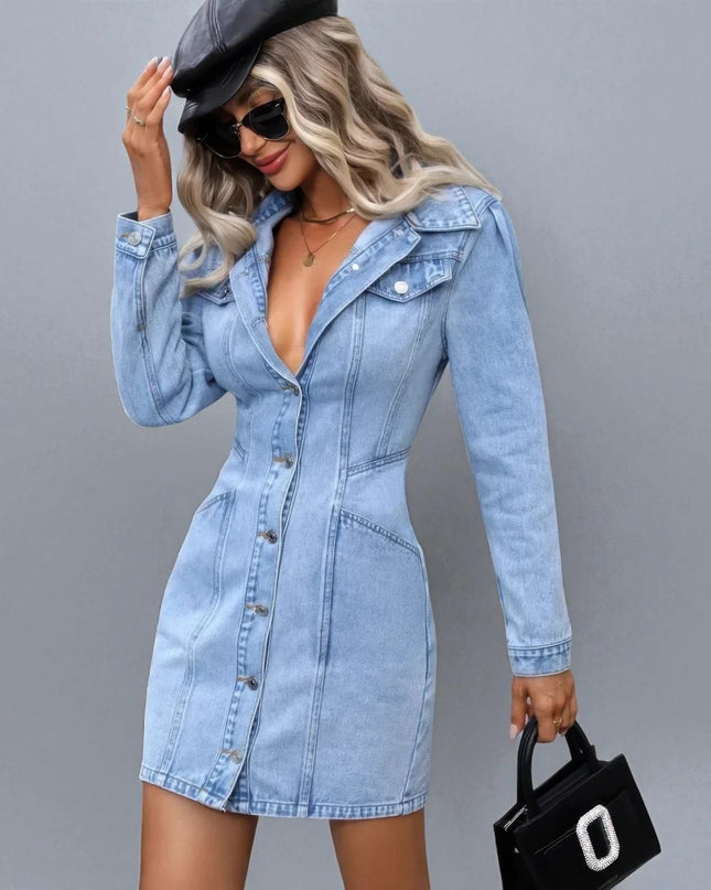 Robe en Jean Bleu Clair