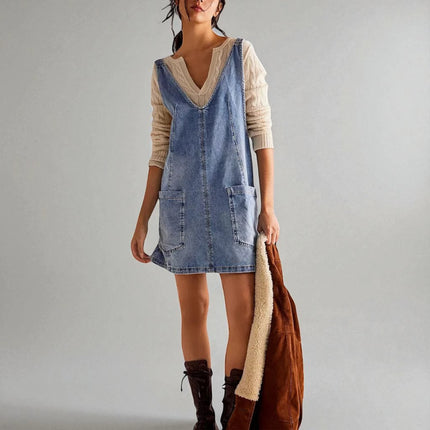 Robe en jean clair