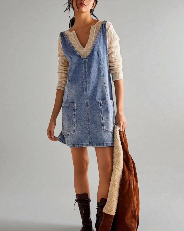 Robe en jean clair