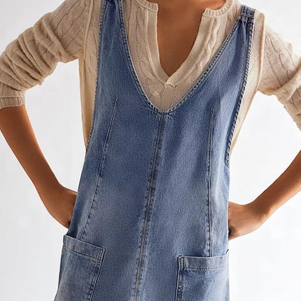 Robe en Jean Bleu Clair Style Bohème