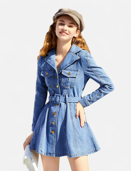 Robe en jean boutonnée