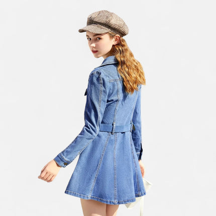 Robe en jean boutonnée