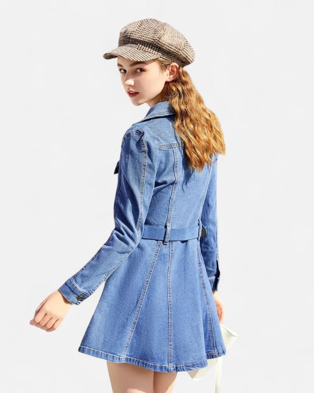 Robe en jean boutonnée