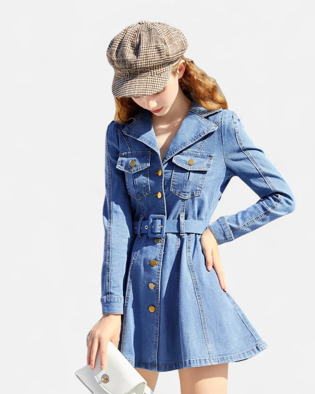 Robe en jean boutonnée