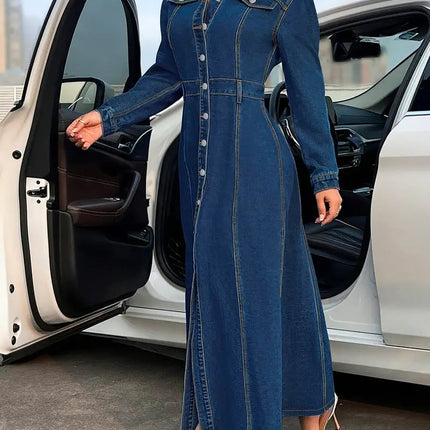 Robe en Jean Boutonnée Devant