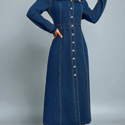 Robe en Jean Boutonnée Devant