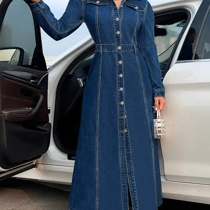 Robe en Jean Boutonnée Devant