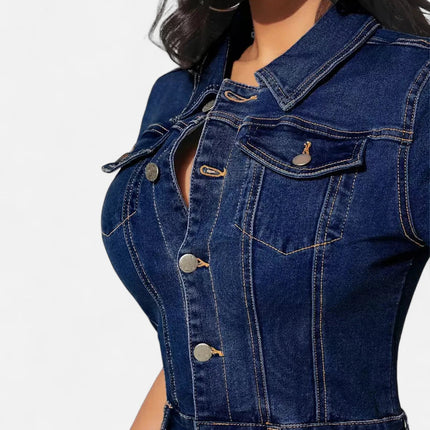 Robe en jean brut