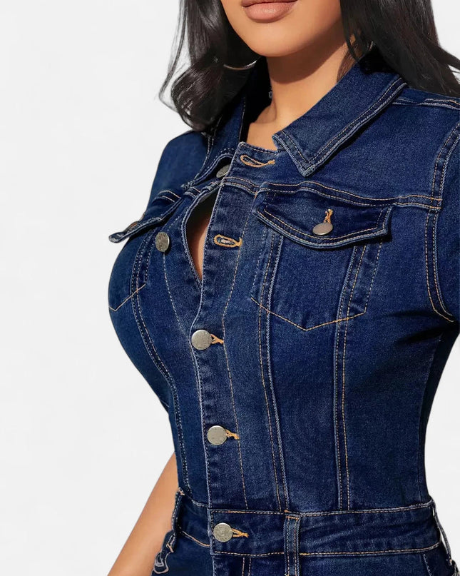 Robe en jean brut