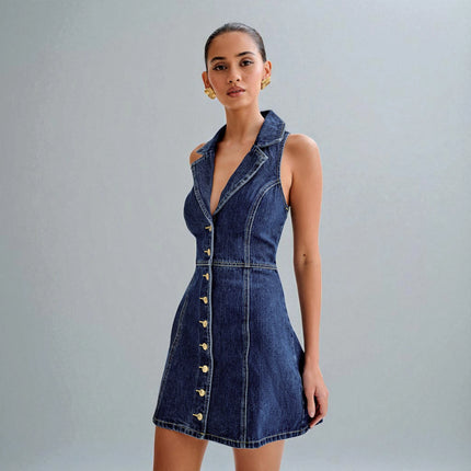 Robe en Jean Cintrée