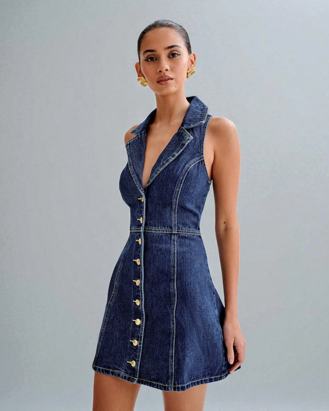 Robe en Jean Cintrée
