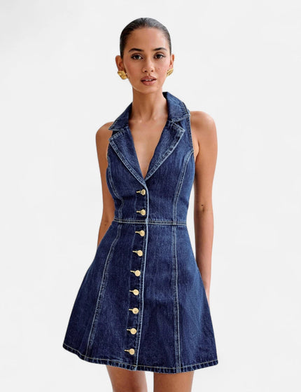 Robe en jean cintrée
