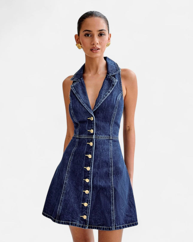 Robe en jean cintrée