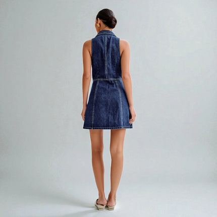 Robe en Jean Cintrée