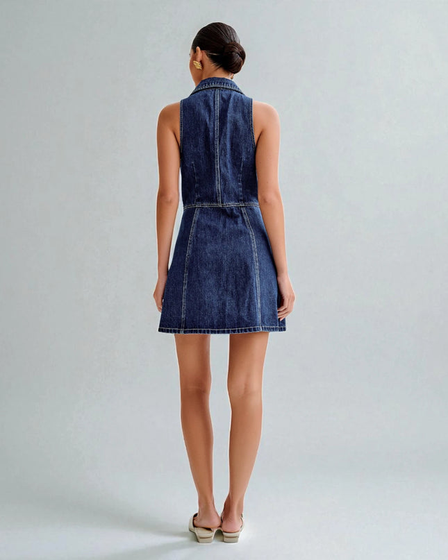 Robe en Jean Cintrée