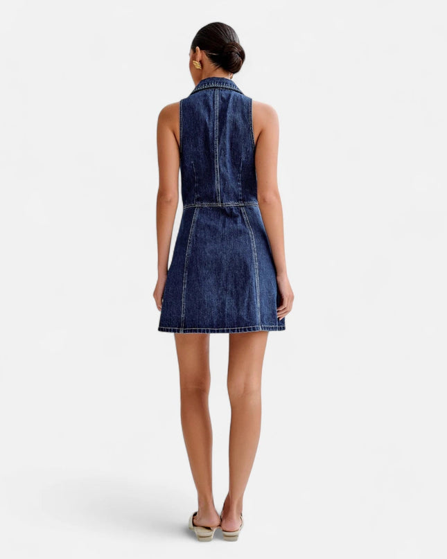 Robe en jean cintrée