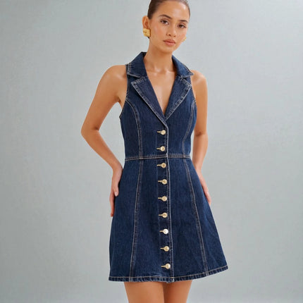 Robe en Jean Cintrée