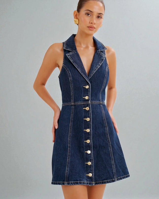 Robe en Jean Cintrée