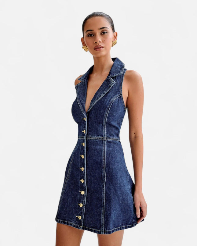 Robe en jean cintrée