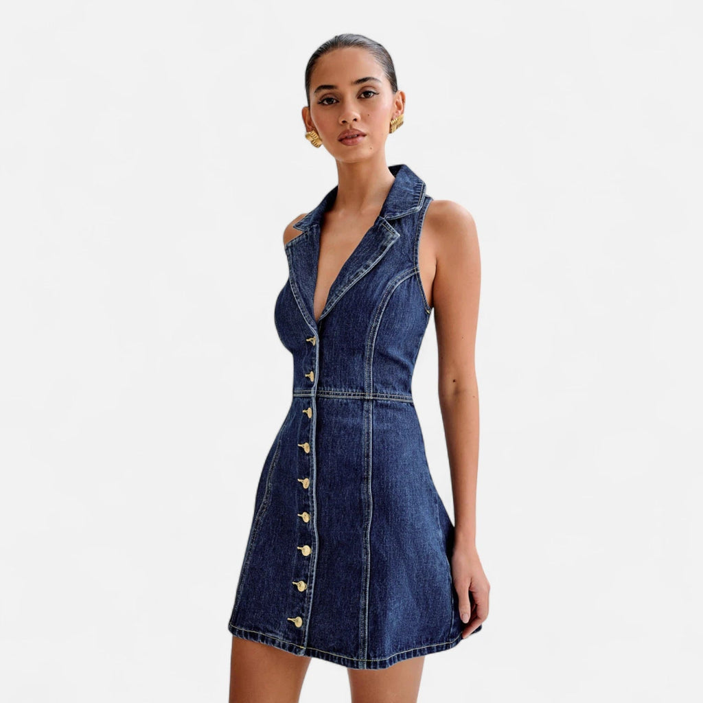Robe en jean cintrée