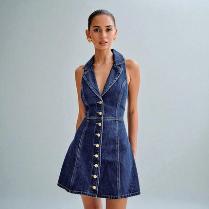 Robe en Jean Cintrée
